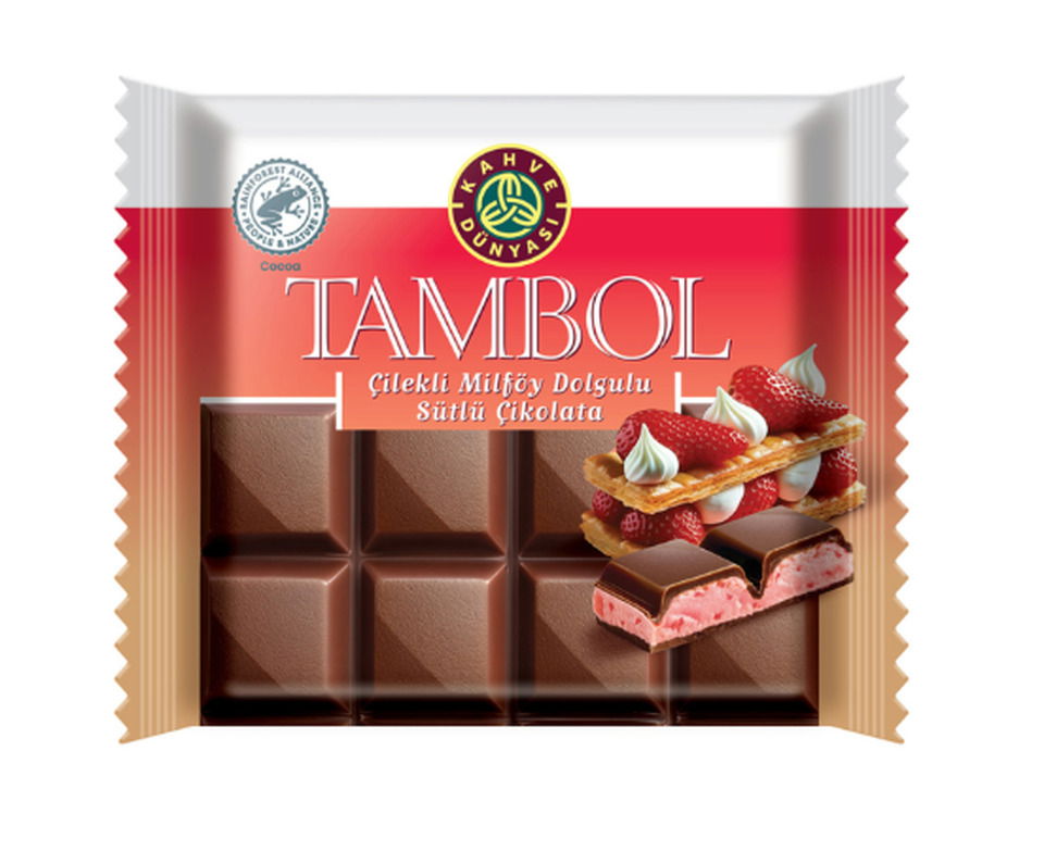 KAHVE DÜNYASI TAMBOL 100 GR-ÇİLEK&MİLFÖY